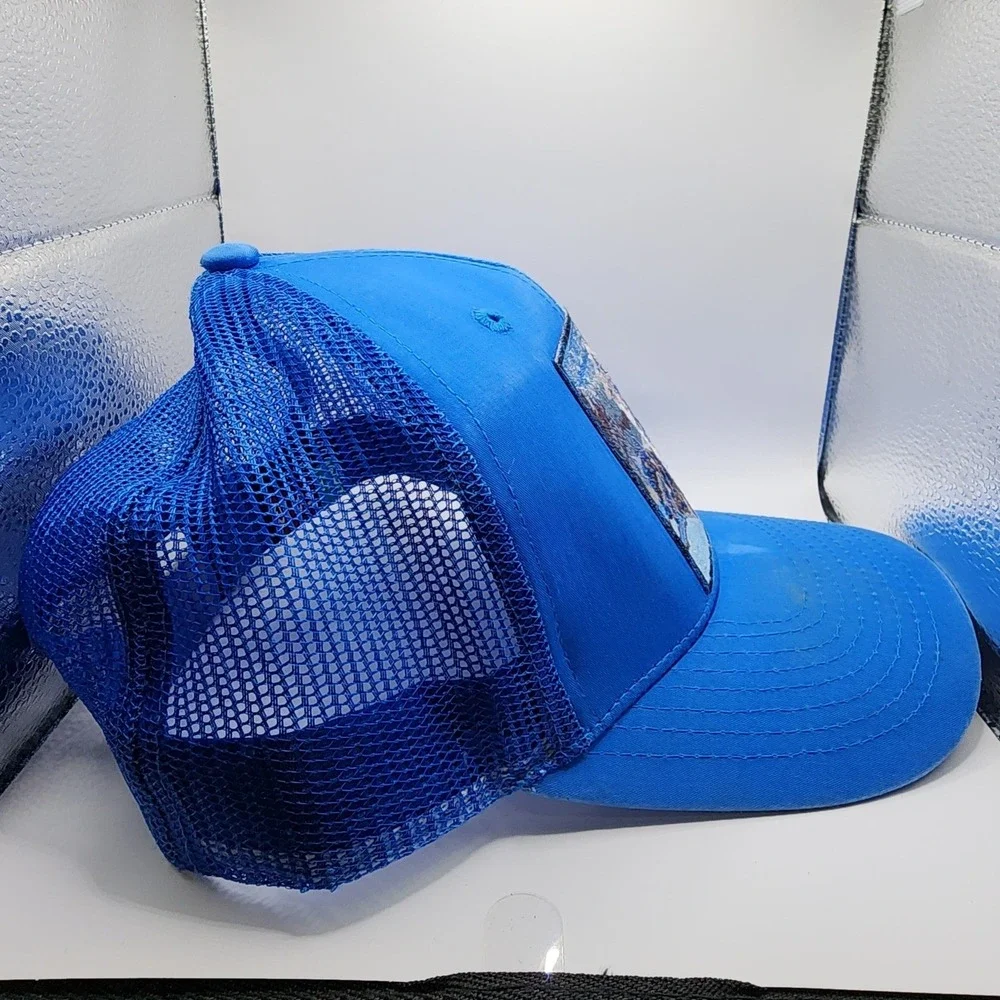E-Flag Original‎ Wolves Howl Blue Trucker Hat Mesh Snapback CP3081 Mens Cap